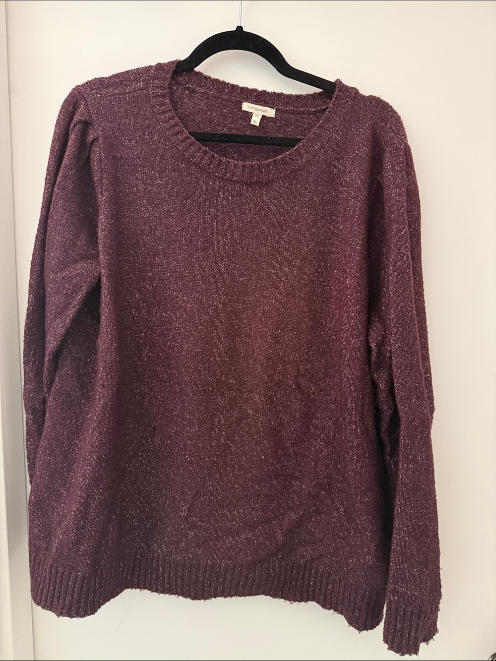 Maurices Maroon Crewneck Sweater